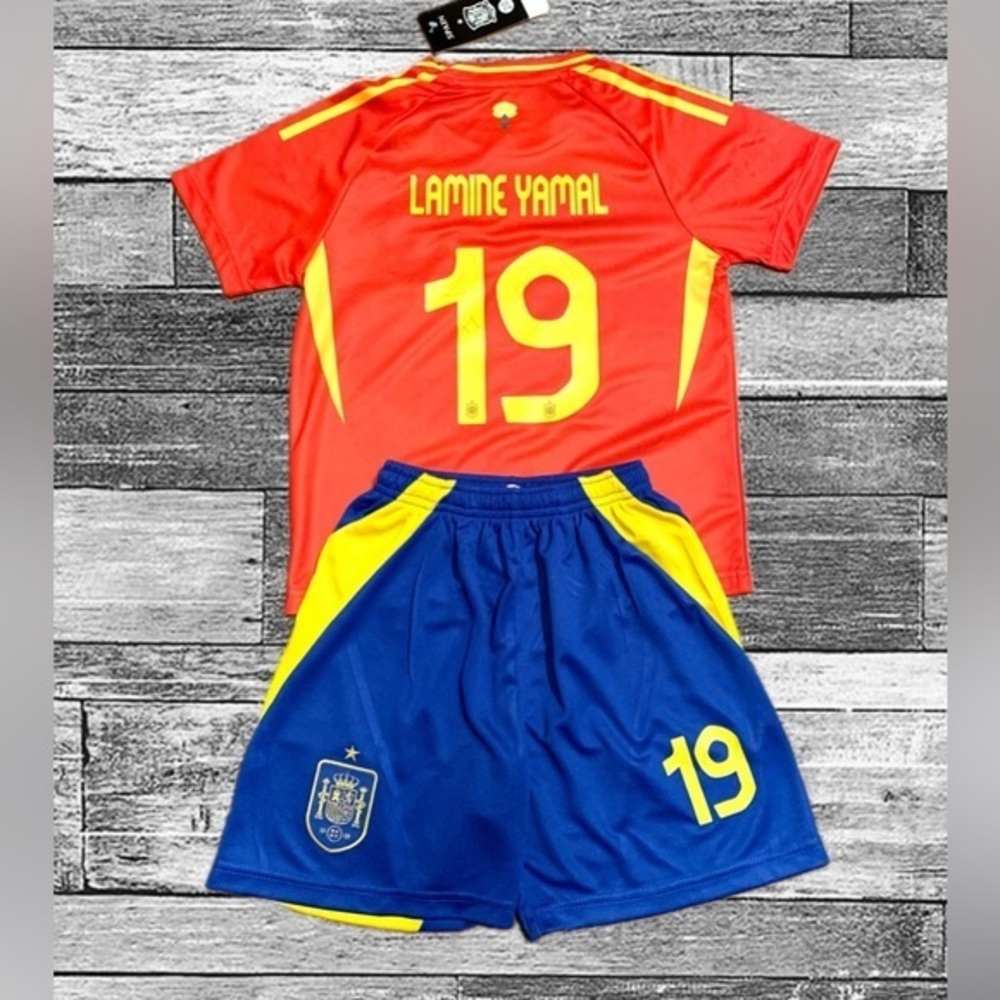 LAMINE YAMAL 19 Spain Soccer Jersey Set - Youth & Toddler Size NWT